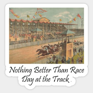 Race Day at the Track Sticker